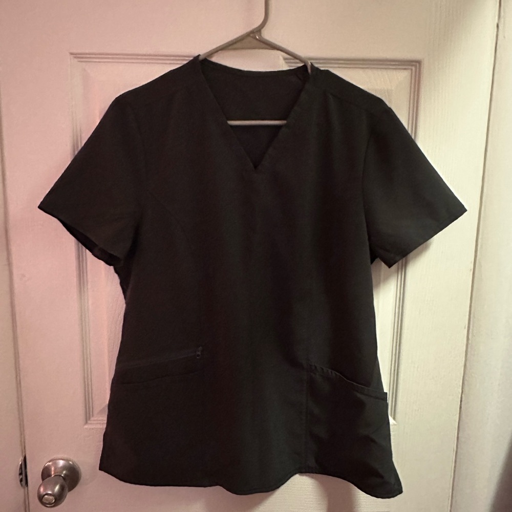 Gray Scrub Top, Size Medium